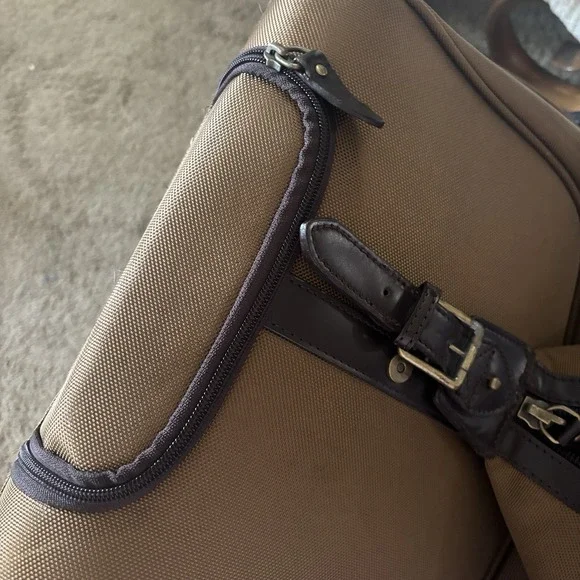 Vintage Polo Ralph Lauren Luggage Coated Canvas & Leather Duffel‎ Bag Wheeled - Picture 11 of 12